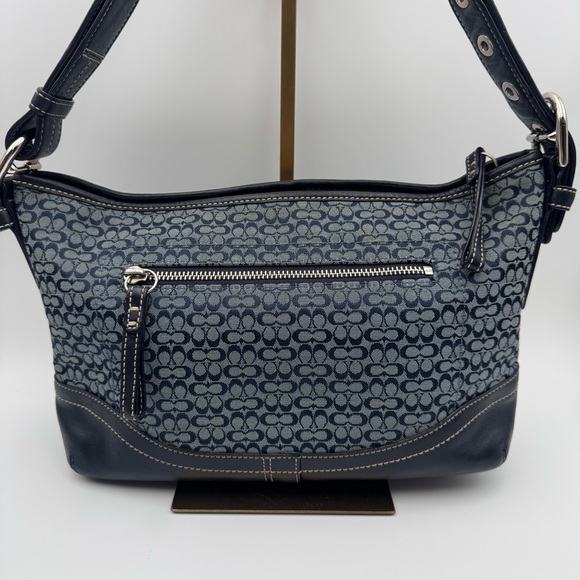 Authentic Coach Demi Y2K Signature Micro C Navy Blue Shoulder Crossbody - Picture 1 of 16